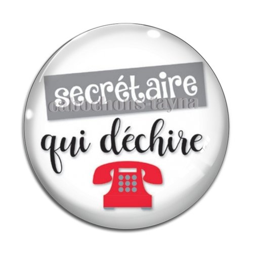 Cabochon secrétaire qui déchire, cabochon résine, verre rond différente taille