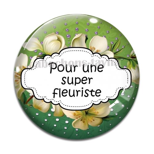 Cabochon super fleuriste, cabochon résine, verre rond différente taille