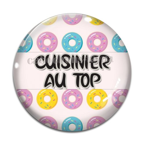 Cabochon cuisinier, cabochon résine, verre rond différente taille