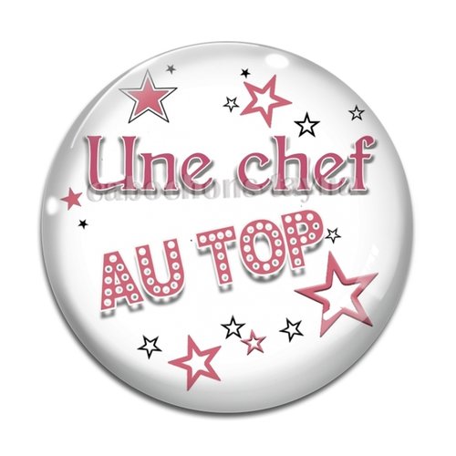 Cabochon chef top, cabochon résine, verre rond différente taille