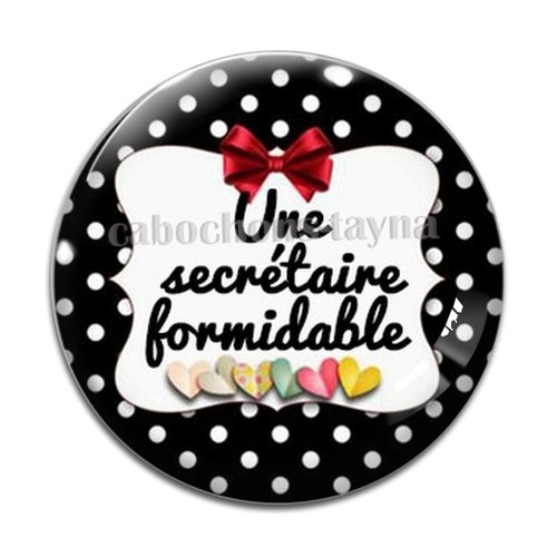 Cabochon secrétaire formidable, cabochon résine, verre rond différente taille
