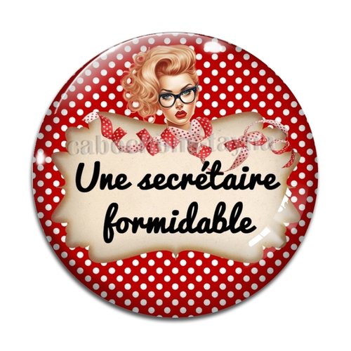 Cabochon secrétaire formidable, cabochon résine, verre rond différente taille