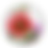 Cabochon fleur, cabochon résine, verre rond différente taille