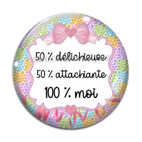 Cabochon délichieuse, attachiante , cabochon résine, verre rond différente taille