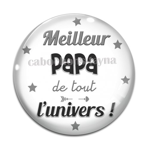 Cabochon meilleur papa, en résine ou en verre différente taille