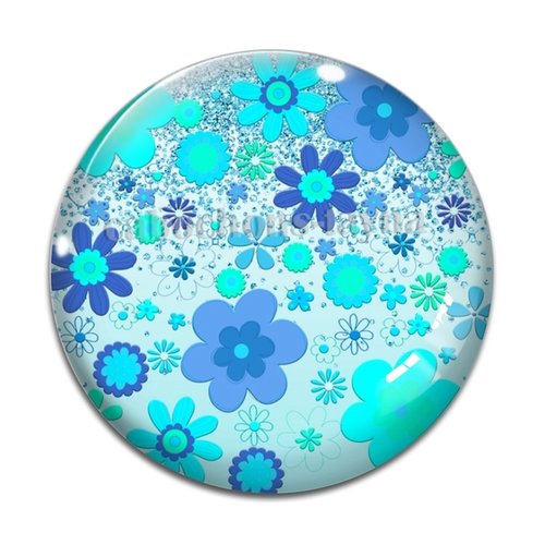 Cabochon fleur, en résine ou en verre différente taille