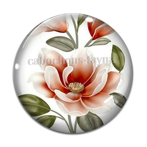 Cabochon fleur, en résine ou en verre différente taille