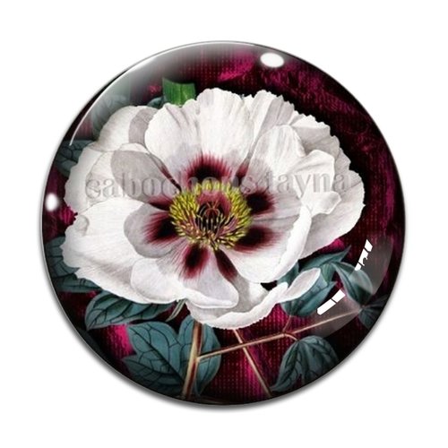 Cabochon fleur, en résine ou en verre différente taille