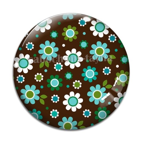 Cabochon fleur, en résine ou en verre différente taille