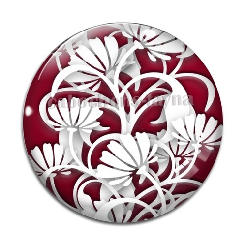 Cabochon fleur, en résine ou en verre différente taille