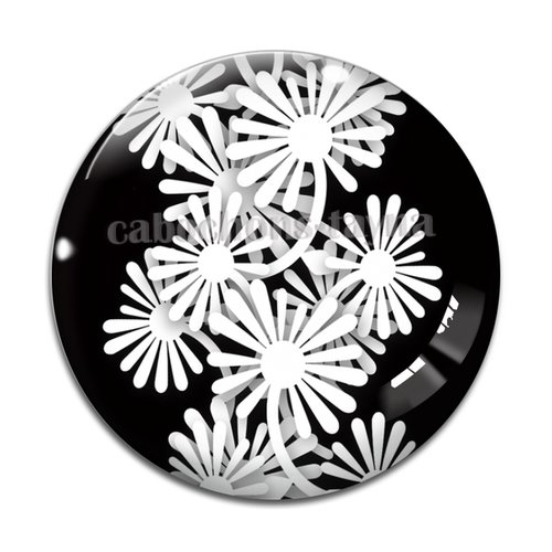 Cabochon fleur, en résine ou en verre différente taille