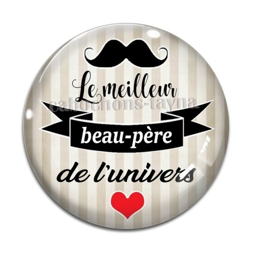 Cabochon meilleur beau père, en résine ou en verre différente taille