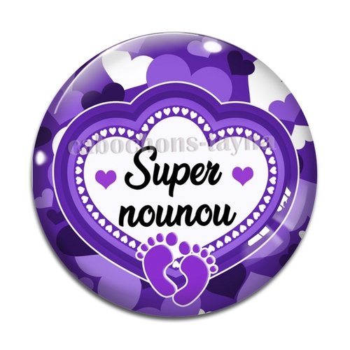 Cabochon super nounou, en résine ou en verre différente taille