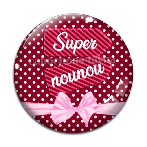 Cabochon super nounou, en résine ou en verre différente taille