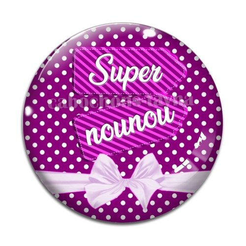 Cabochon super nounou, en résine ou en verre différente taille