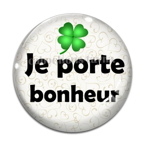 Cabochon je porte bonheur, en résine ou en verre différente taille