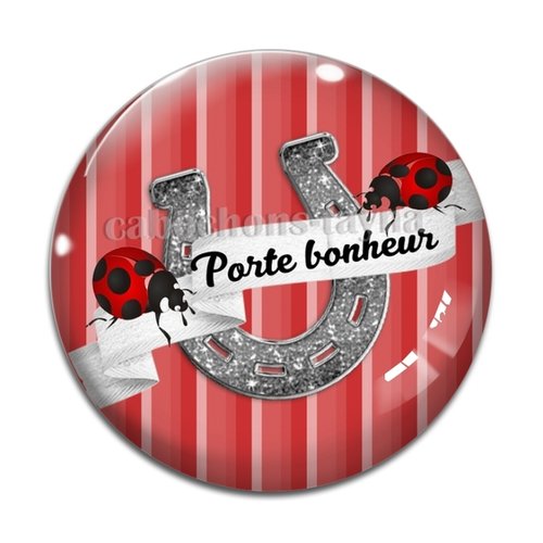 Cabochon porte bonheur, en résine ou en verre différente taille