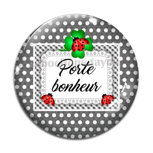 Cabochon porte bonheur, en résine ou en verre différente taille