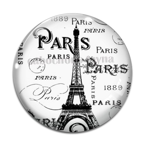 Cabochon paris, cabochon résine, verre rond différente taille