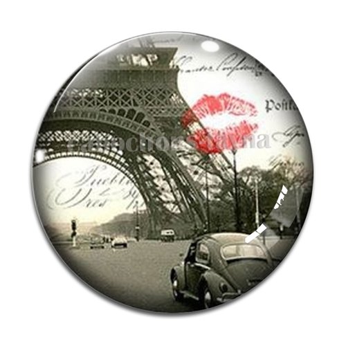 Cabochon paris, cabochon résine, verre rond différente taille