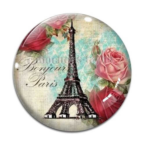 Cabochon paris, cabochon résine, verre rond différente taille