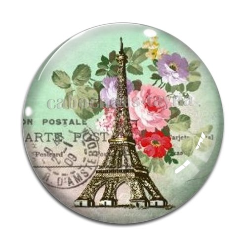 Cabochon paris, cabochon résine, verre rond différente taille