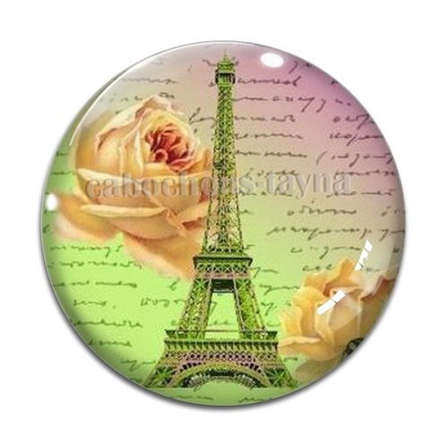 Cabochon paris, cabochon résine, verre rond différente taille