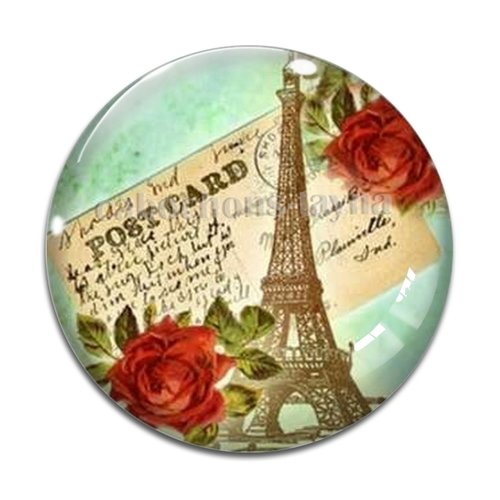 Cabochon paris, cabochon résine, verre rond différente taille