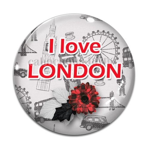 Cabochon londres, london, cabochon résine, verre rond différente taille