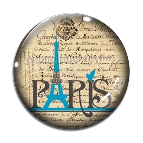 Cabochon paris, cabochon résine, verre rond différente taille