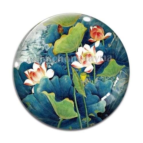 Cabochon fleur, en résine ou en verre différente taille