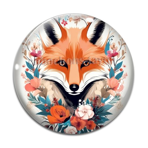 Cabochon renard, résine ou verre différente taille