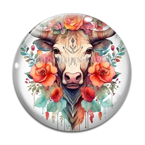 Cabochon buffle, résine ou verre différente taille