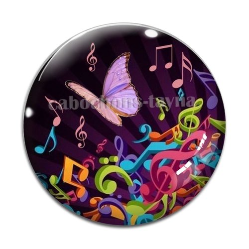 Cabochon papillon, résine ou verre différente taille