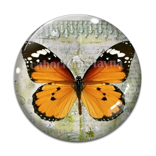 Cabochon papillon, résine ou verre différente taille