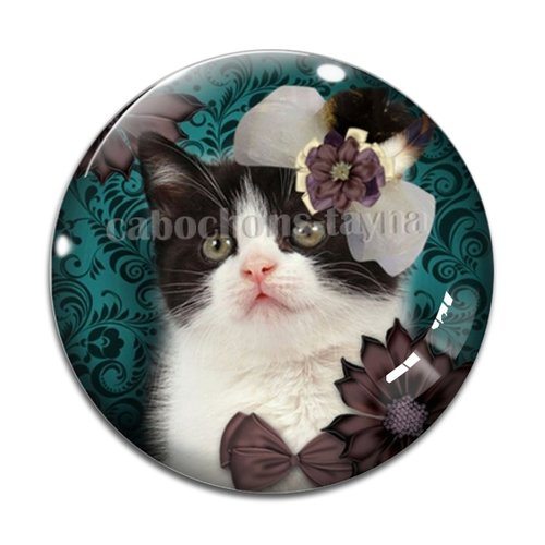 Cabochon chat, résine ou verre différente taille