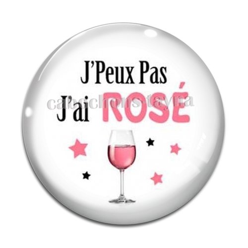 Cabochon j'peux pas j'ai cuisine, résine ou verre différente taille