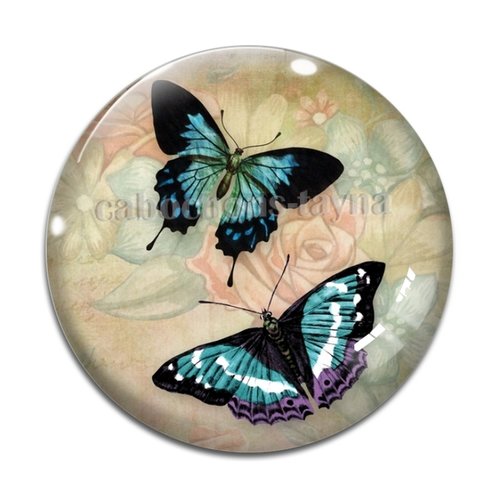 Cabochon papillon, en résine ou en verre différente taille