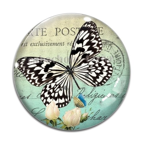 Cabochon papillon, en résine ou en verre différente taille