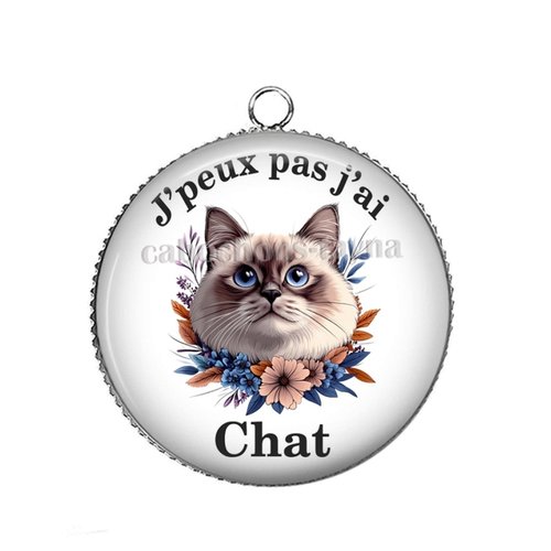 Pendentif j'peux pas j'ai chat