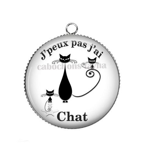 Pendentif j'peux pas j'ai chat
