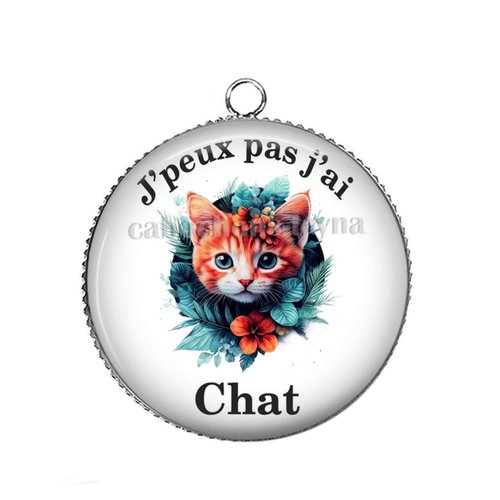 Pendentif j'peux pas j'ai chat