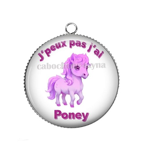 Pendentif j'peux pas j'ai poney