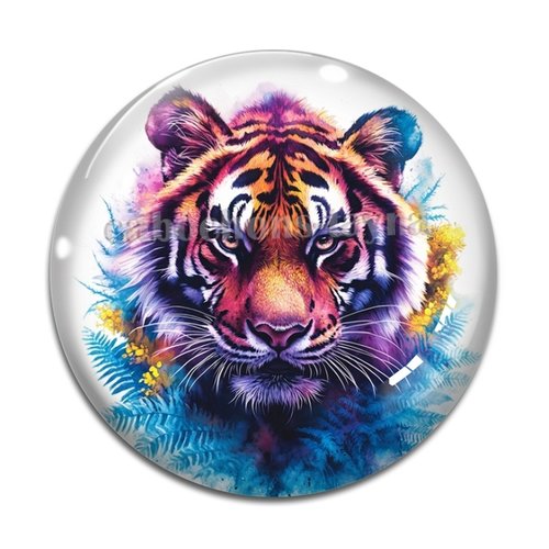 Cabochon tigre, cabochon résine ou verre rond différente taille