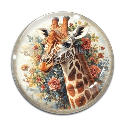 Cabochon girafe, cabochon résine ou verre rond différente taille