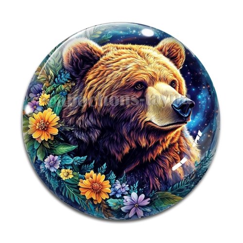 Cabochon ours, cabochon résine ou verre rond différente taille