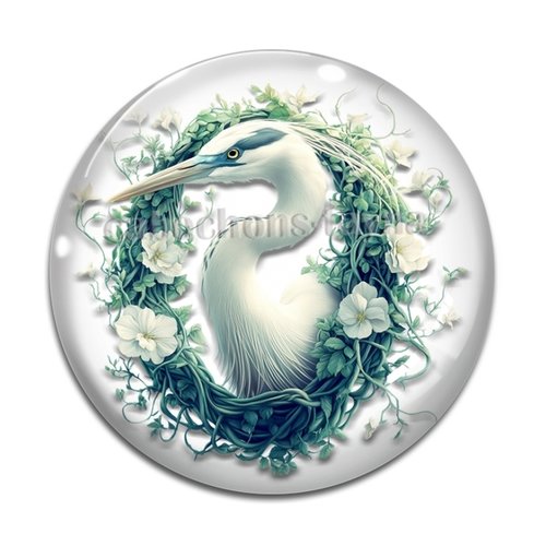 Cabochon oiseaux, cabochon résine ou verre rond différente taille