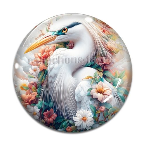 Cabochon oiseaux, cabochon résine ou verre rond différente taille