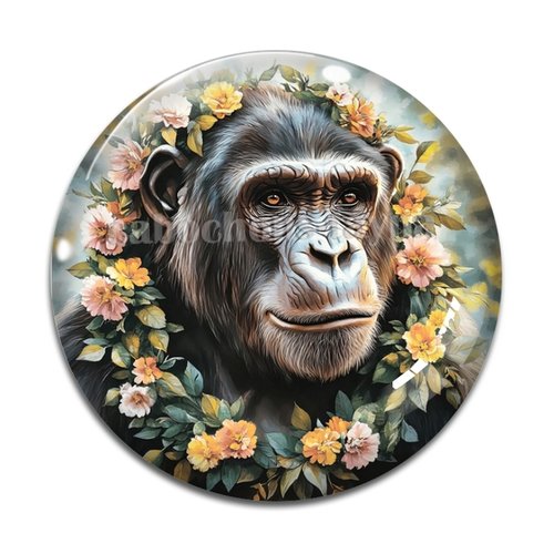 Cabochon singe, cabochon résine ou verre rond différente taille