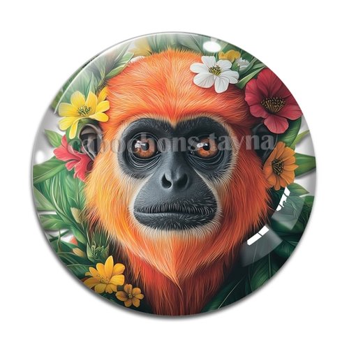 Cabochon singe, cabochon résine ou verre rond différente taille